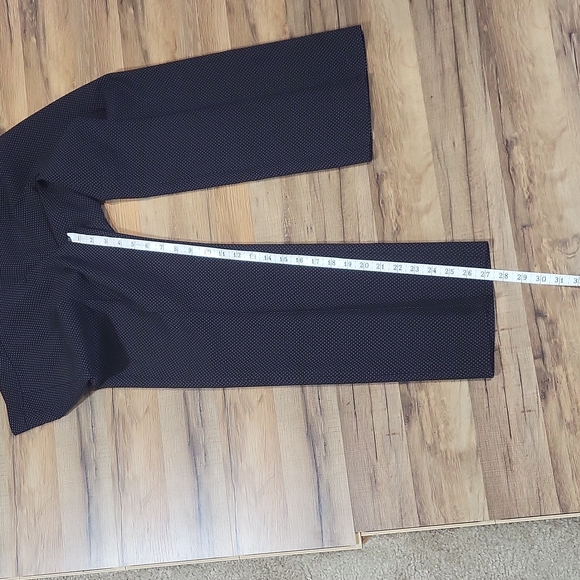 HALOGEN Black White Micro Print Taylor Fit Pleated Ankle Pants - Picture 10 of 12